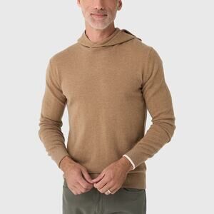 Greyson Koko Sandstorm Tan Pullover Hoodie XL NEW Wool Cashmere Hooded Sweater